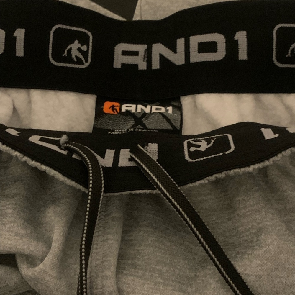 AND1 Grey Sweat Pants, 3 pockets one with zip